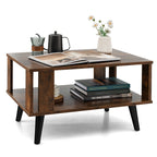 Lovisa - Wood Coffee Table with Storage Square Coffee Table with Storage