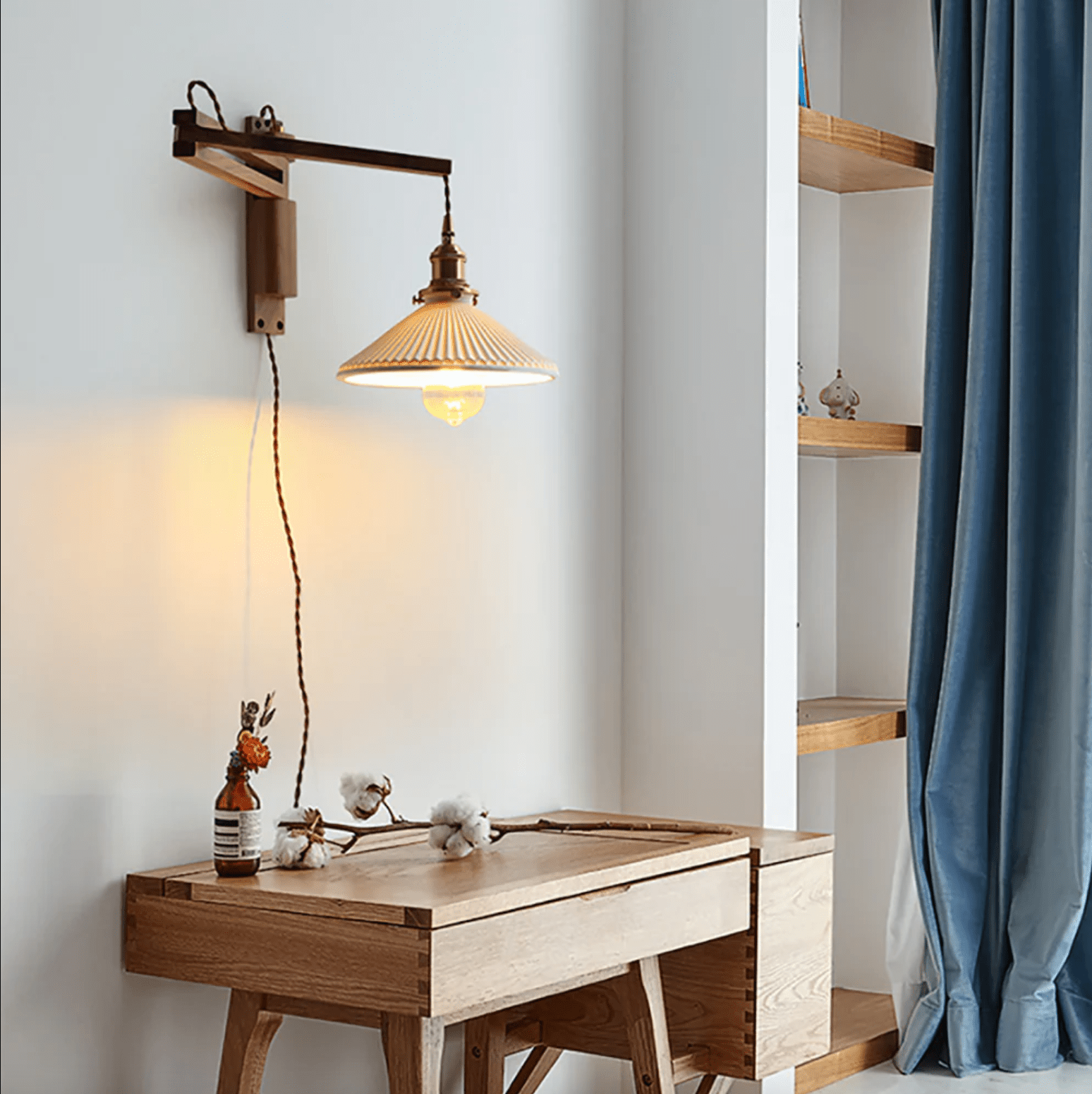 Asne – Adjustable Wood Wall Light - Grella Boutique