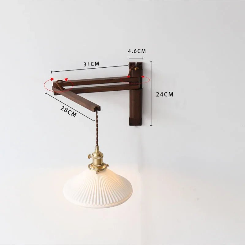 Asne – Adjustable Wood Wall Light - Grella Boutique