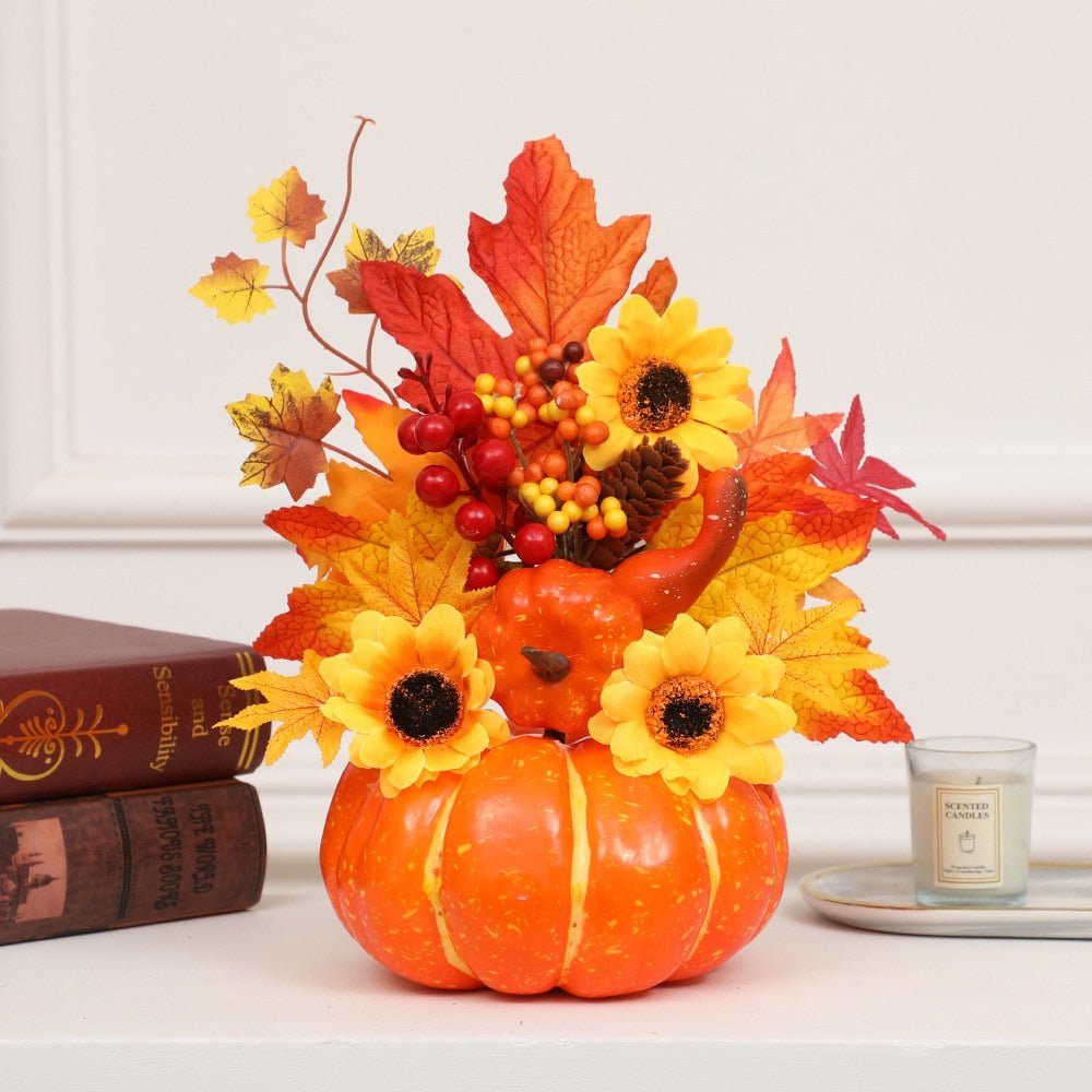 Hakon - Artificial Pumpkin Sunflower Ornament Fall Decor Sale Bedroom Decor Fall Home Decor Fall Decor 2025 - Grella Boutique