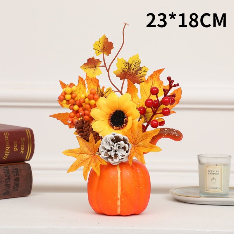 Hakon - Artificial Pumpkin Sunflower Ornament Fall Decor Sale Bedroom Decor Fall Home Decor Fall Decor 2025 - Grella Boutique