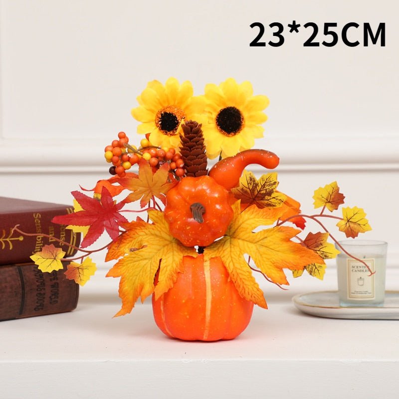 Hakon - Artificial Pumpkin Sunflower Ornament Fall Decor Sale Bedroom Decor Fall Home Decor Fall Decor 2025 - Grella Boutique