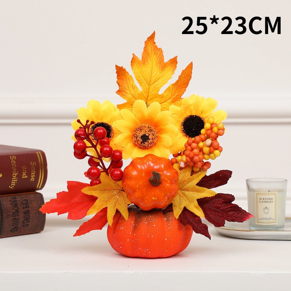 Hakon - Artificial Pumpkin Sunflower Ornament Fall Decor Sale Bedroom Decor Fall Home Decor Fall Decor 2025 - Grella Boutique