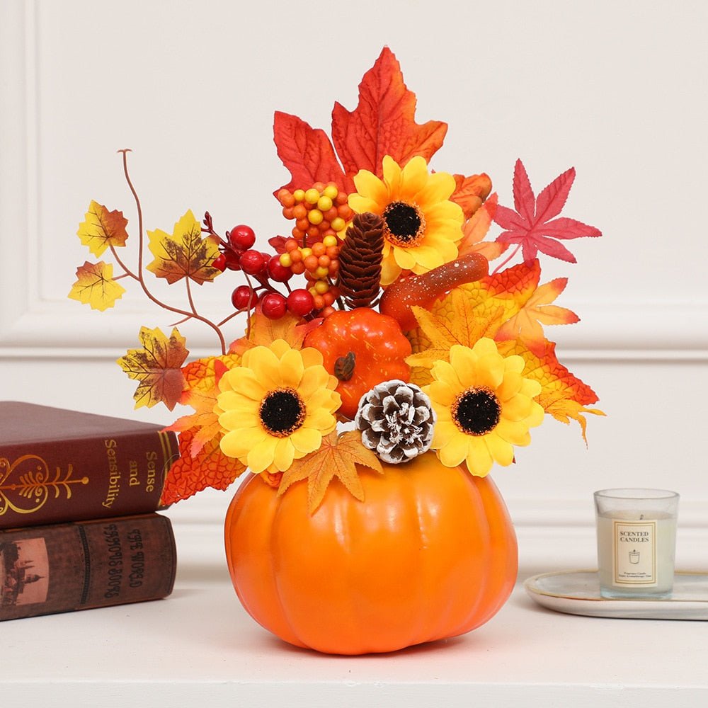 Hakon - Artificial Pumpkin Sunflower Ornament Fall Decor Sale Bedroom Decor Fall Home Decor Fall Decor 2025 - Grella Boutique