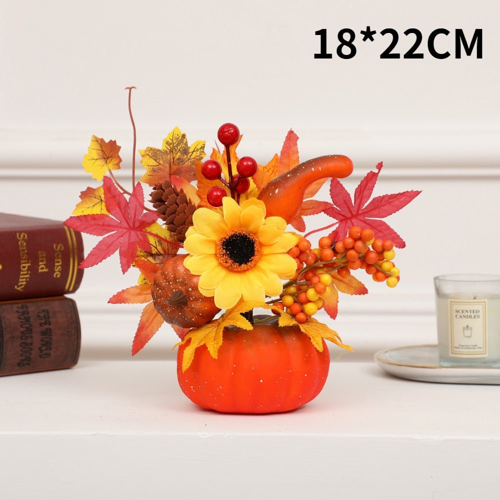 Hakon - Artificial Pumpkin Sunflower Ornament Fall Decor Sale Bedroom Decor Fall Home Decor Fall Decor 2025 - Grella Boutique