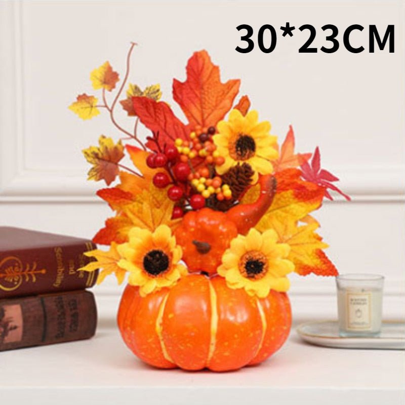 Hakon - Artificial Pumpkin Sunflower Ornament Fall Decor Sale Bedroom Decor Fall Home Decor Fall Decor 2025 - Grella Boutique