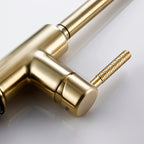 Sela - Gold Kitchen Faucet With Sprayer - Grella Boutique