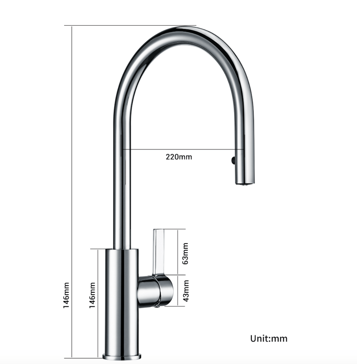Sturla - Silver Kitchen Faucet - Grella Boutique