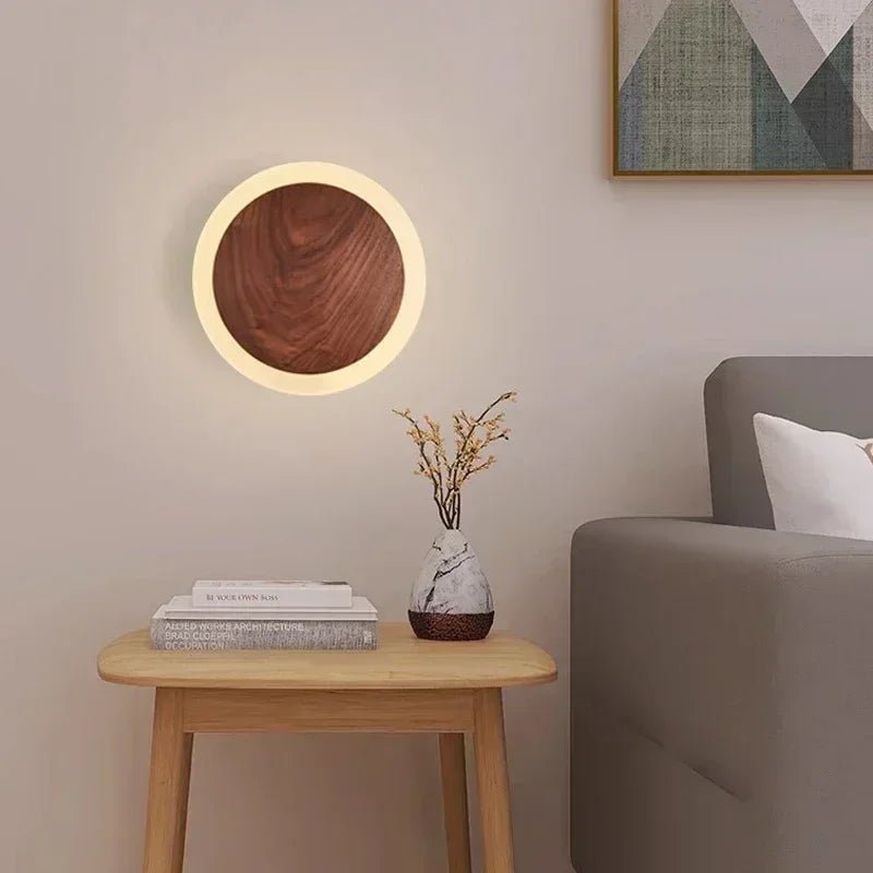 Tormod – Modern Walnut LED Wall Light - Grella Boutique