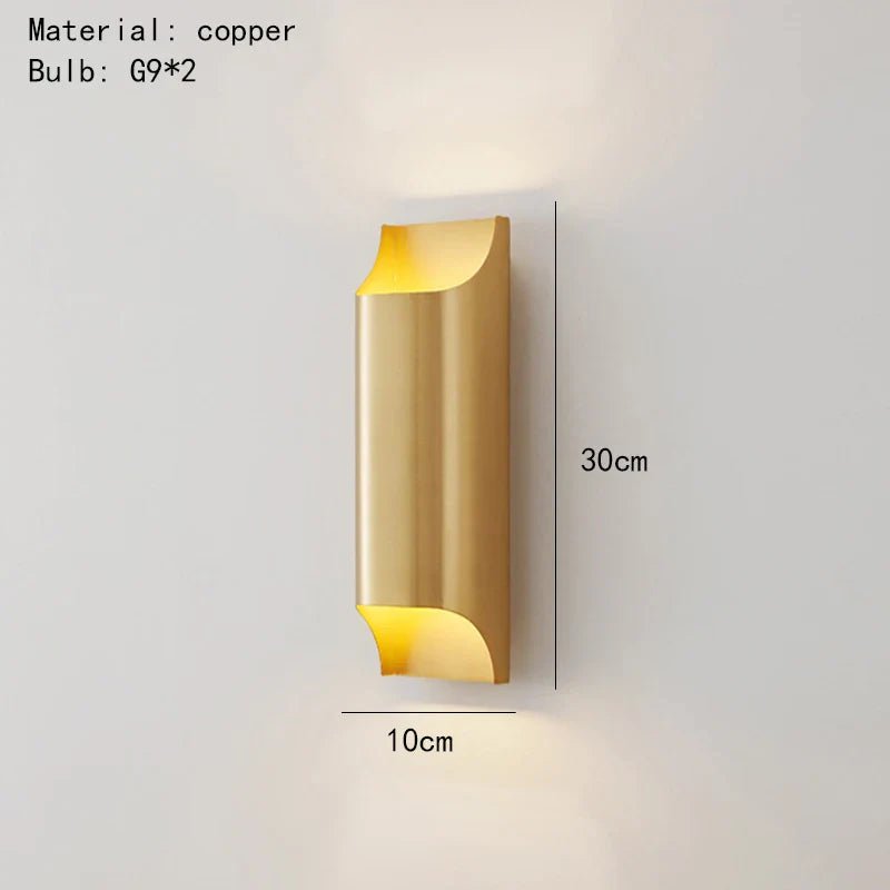 Yrsa - Modern Brass LED Wall Lamp Foyer - Grella Boutique